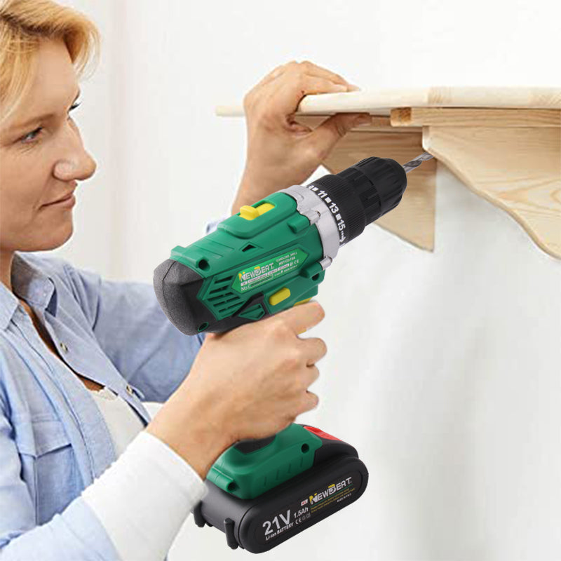 NewBeat 21V 30N.m Li-lon 3/8in Cordless Drill Certified Refurbished